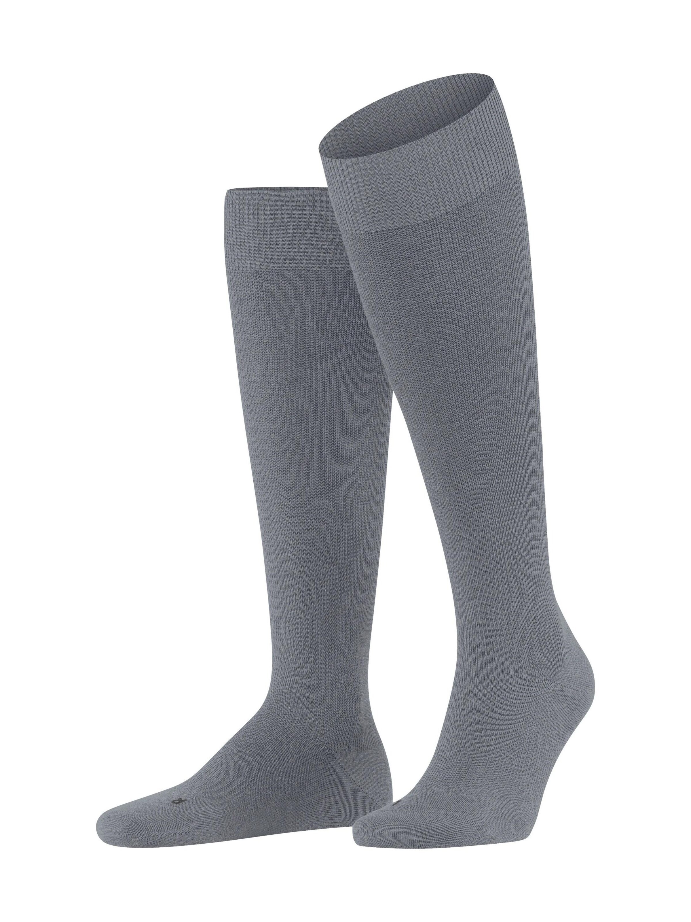 FALKE Kniestrümpfe 'Energizing Wool'‌‌‌‌‌‌‌‌‌ in Grau: Vorderseite