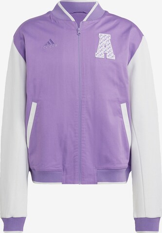 Veste de sport 'All Szn Logomania Coliate' ADIDAS SPORTSWEAR en violet : devant