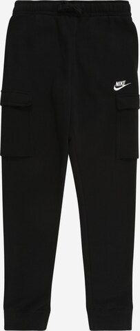 Nike Sportswear Tapered Pants in Black: front