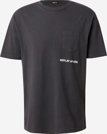 REPLAY Shirt in Zwart: voorkant