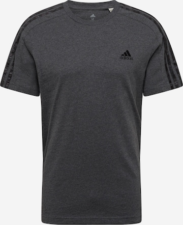 ADIDAS SPORTSWEAR Funkcionalna majica 'Essentials 3-Stripes' | siva barva: sprednja stran