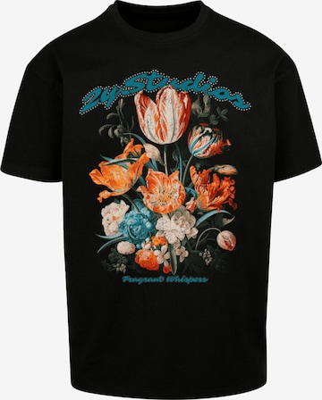 2Y Premium T-Shirt 'Flowers' in Schwarz: Vorderseite
