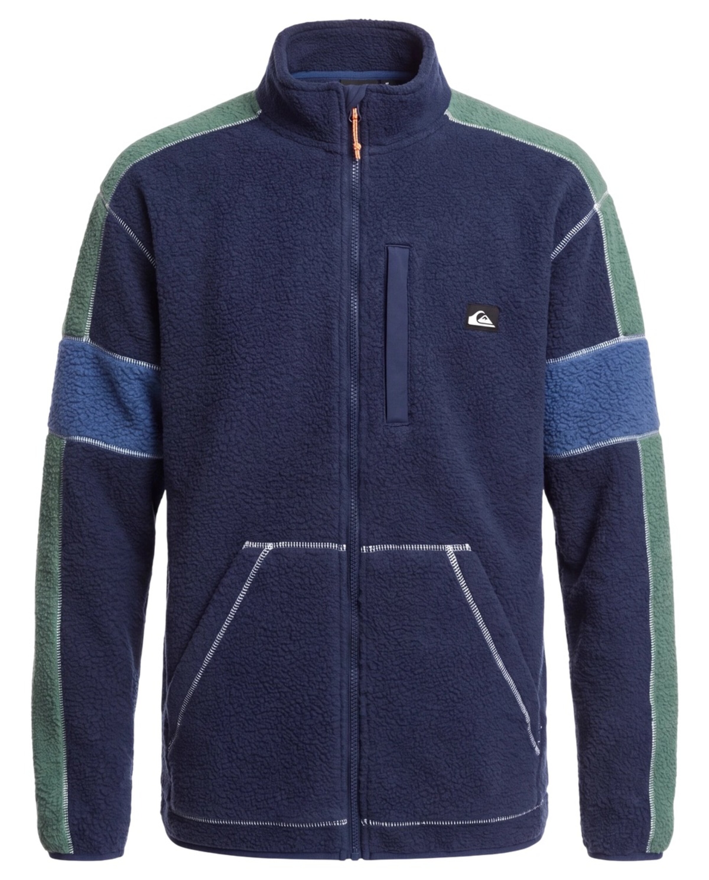 QUIKSILVER - Casaco de velo funcional 'CLEAN COAST' em azul: frente