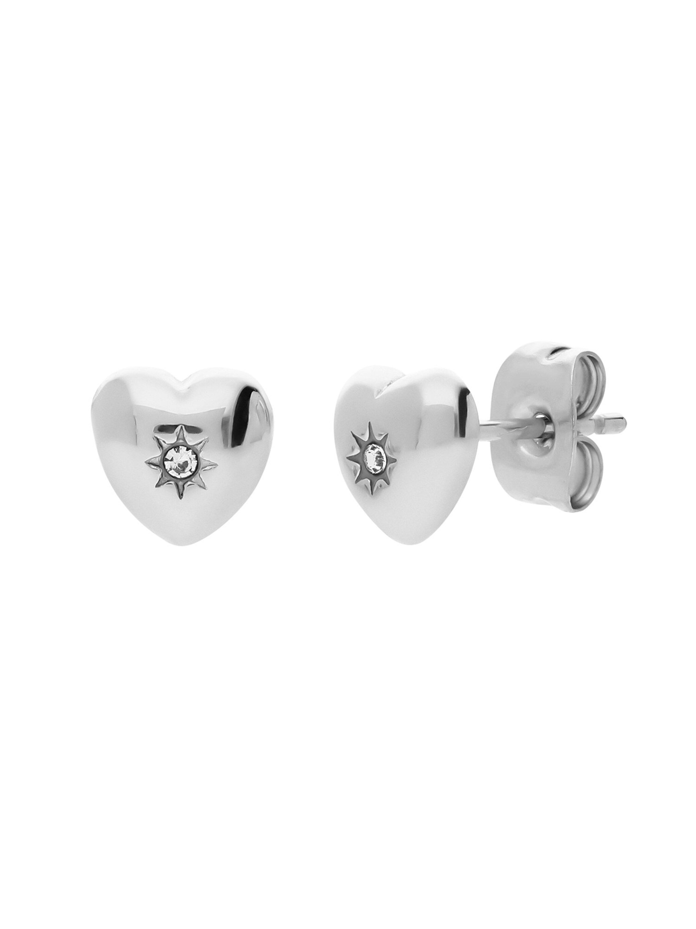 Lucardi Earrings in Silver: front
