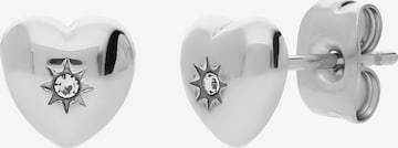 Lucardi Earrings in Silver: front