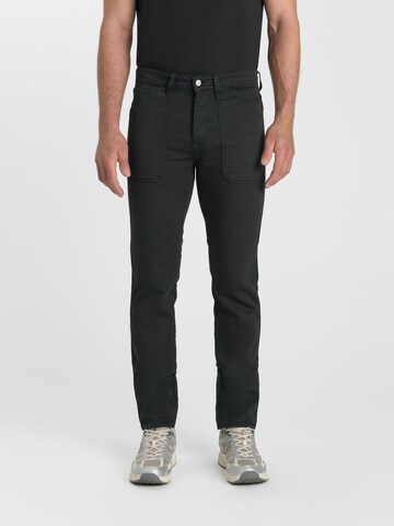 Le Temps Des Cerises Loosefit Jeans in Zwart: voorkant