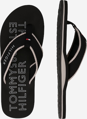 TOMMY HILFIGER Teenslippers in Zwart