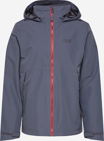 JACK WOLFSKIN Funktionsjacke 'EVANDALE JACKET M' in anthrazit / rot, Produktansicht