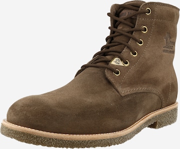 PANAMA JACK Lace-Up Boots 'Glasgow Igloo' in Brown: front