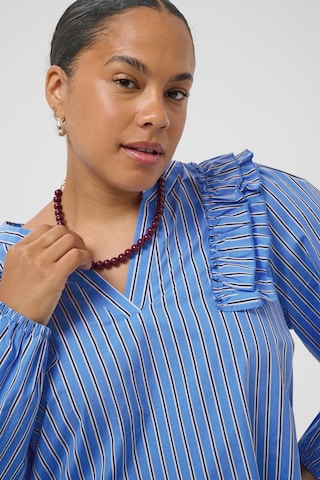 KAFFE CURVE Bluse 'KCSavina' in Blau