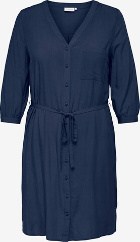 Robe-chemise ONLY Carmakoma en bleu : devant