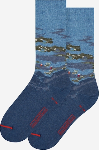 MuseARTa Socken 'Claude Monet - Water Lilies Ii' in Blau: front
