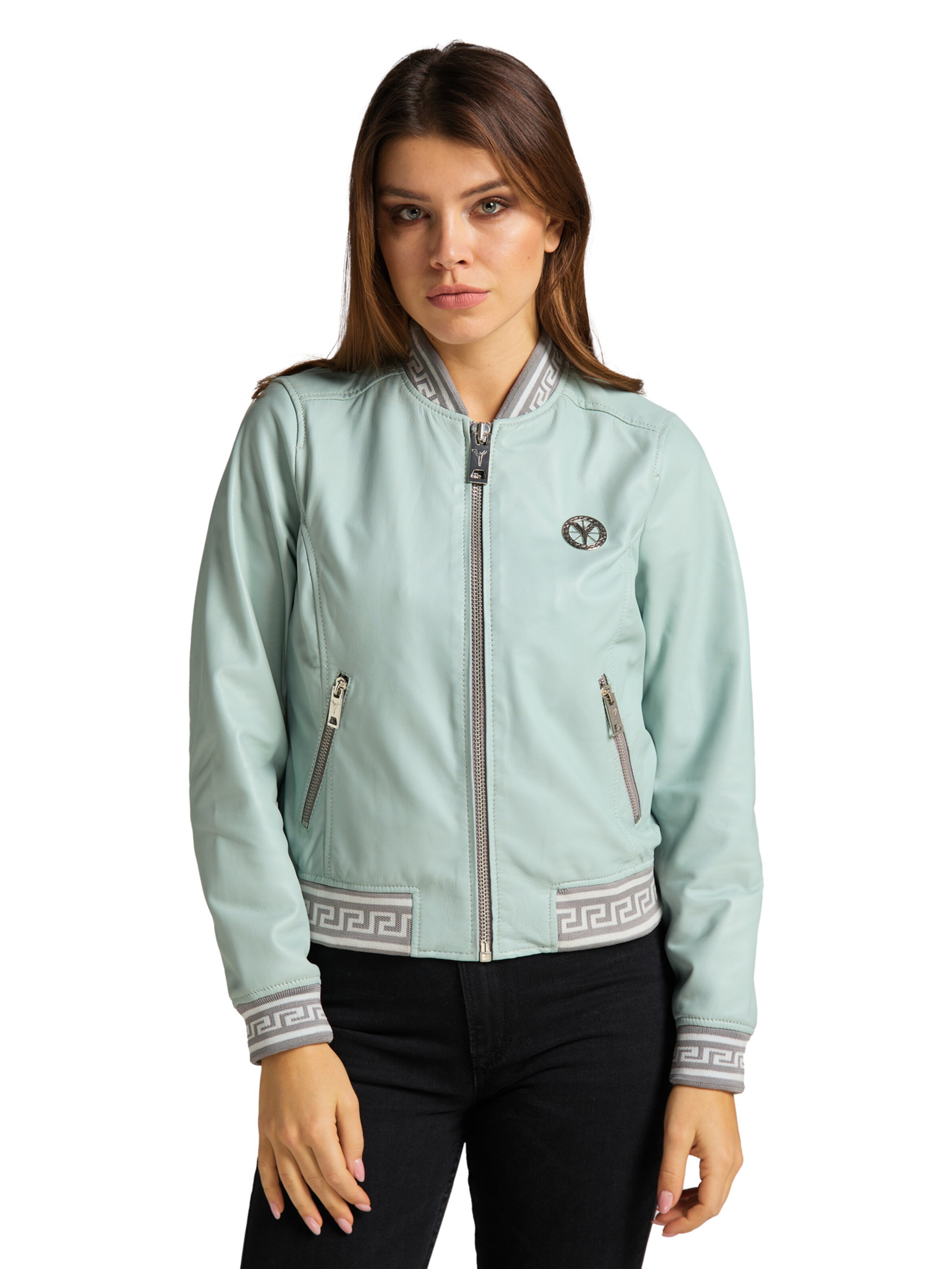 Carlo Colucci Übergangsjacke 'Colton-L' in Grün: Vorderseite