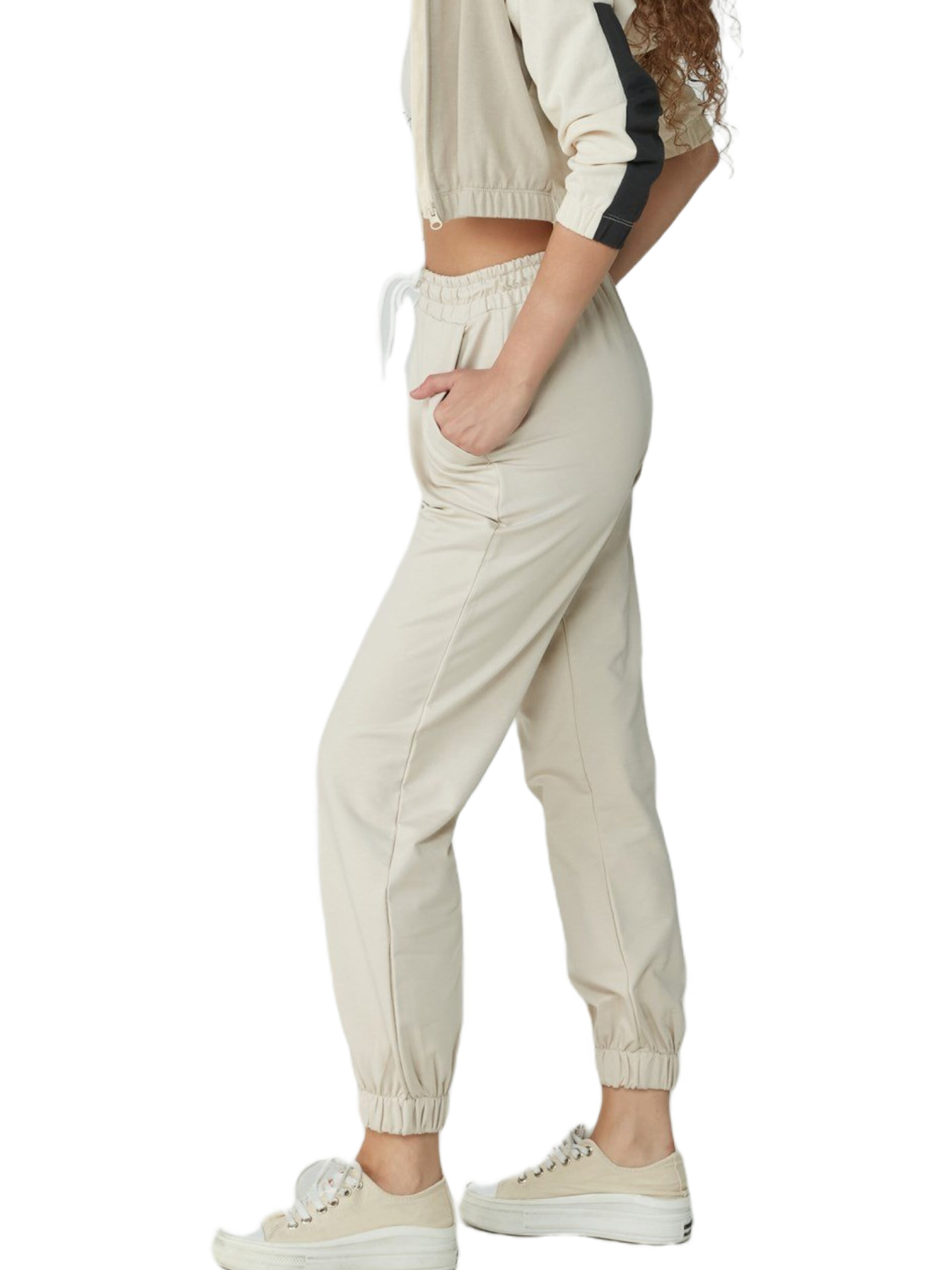 C&City Tapered Broek in Beige