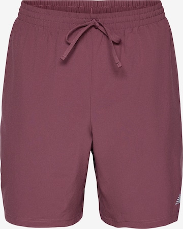 Pantalon de sport 'Essentials 7' new balance en violet : devant