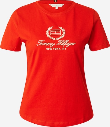 Tricou de la TOMMY HILFIGER pe roșu: față