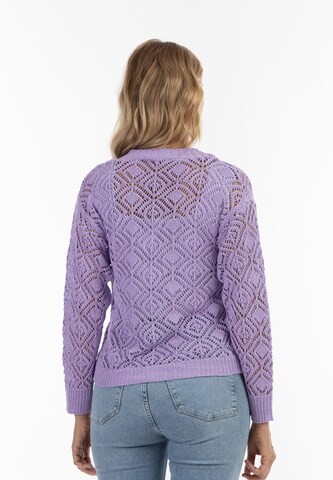 Usha Knit cardigan in Purple