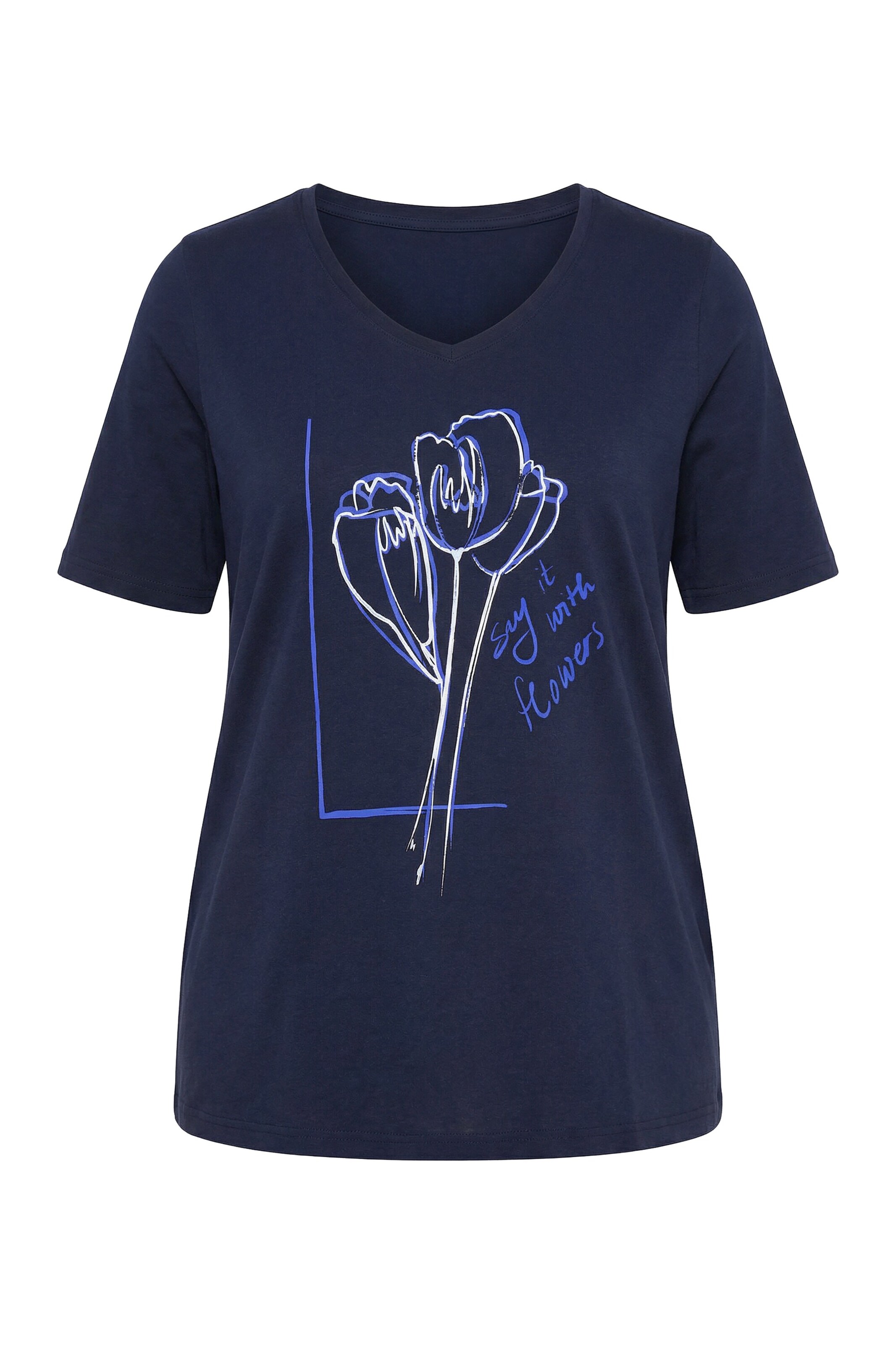 Ulla Popken Shirt in Blau: Vorderseite