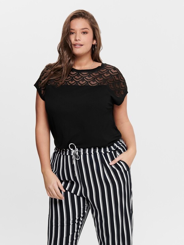 ONLY Carmakoma Shirt 'Flake' in Black