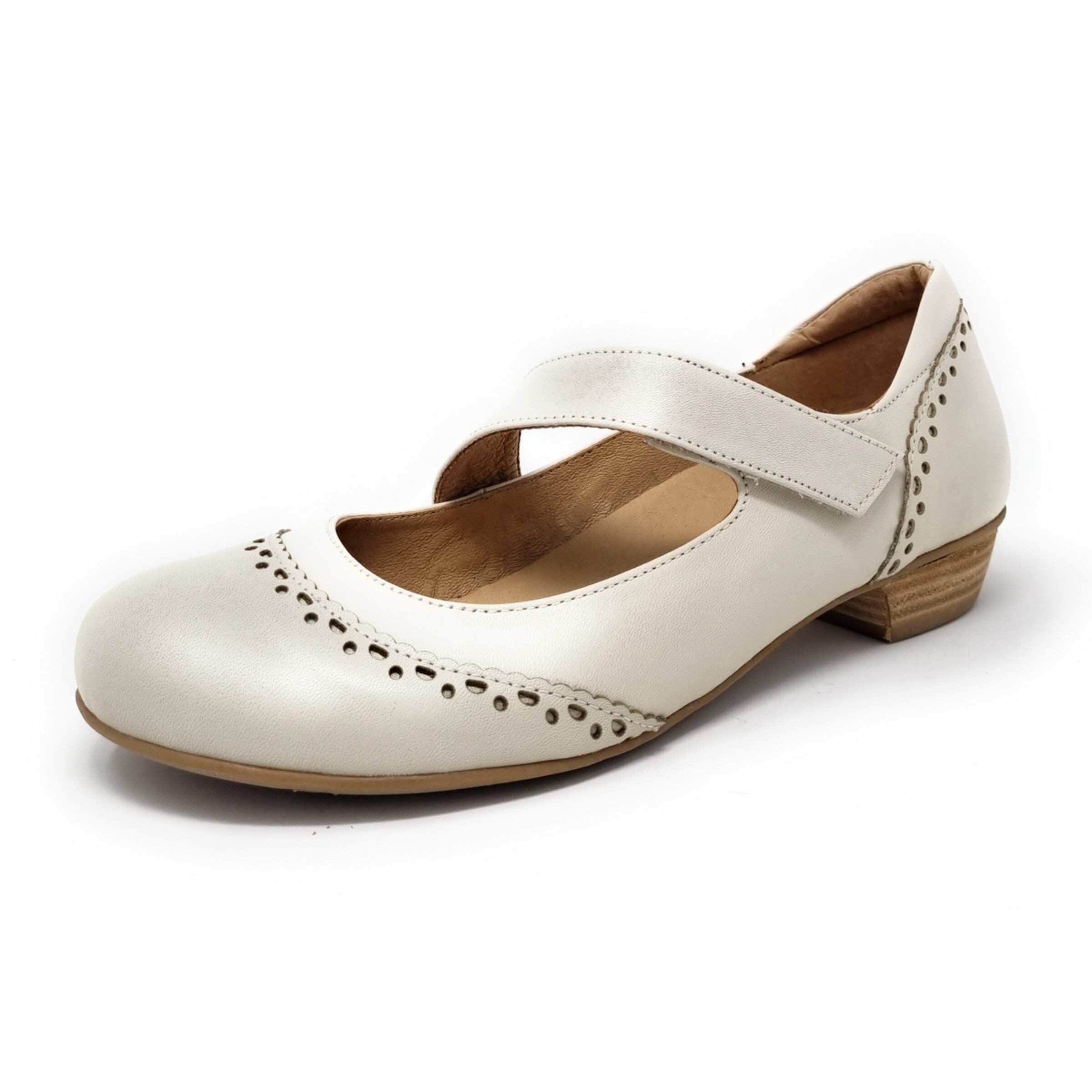 BRAKO Strap ballerina in White