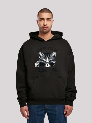 Sweat-shirt 'Kätzchen You Gotta Be Kitten Me!' F4NT4STIC en noir : devant