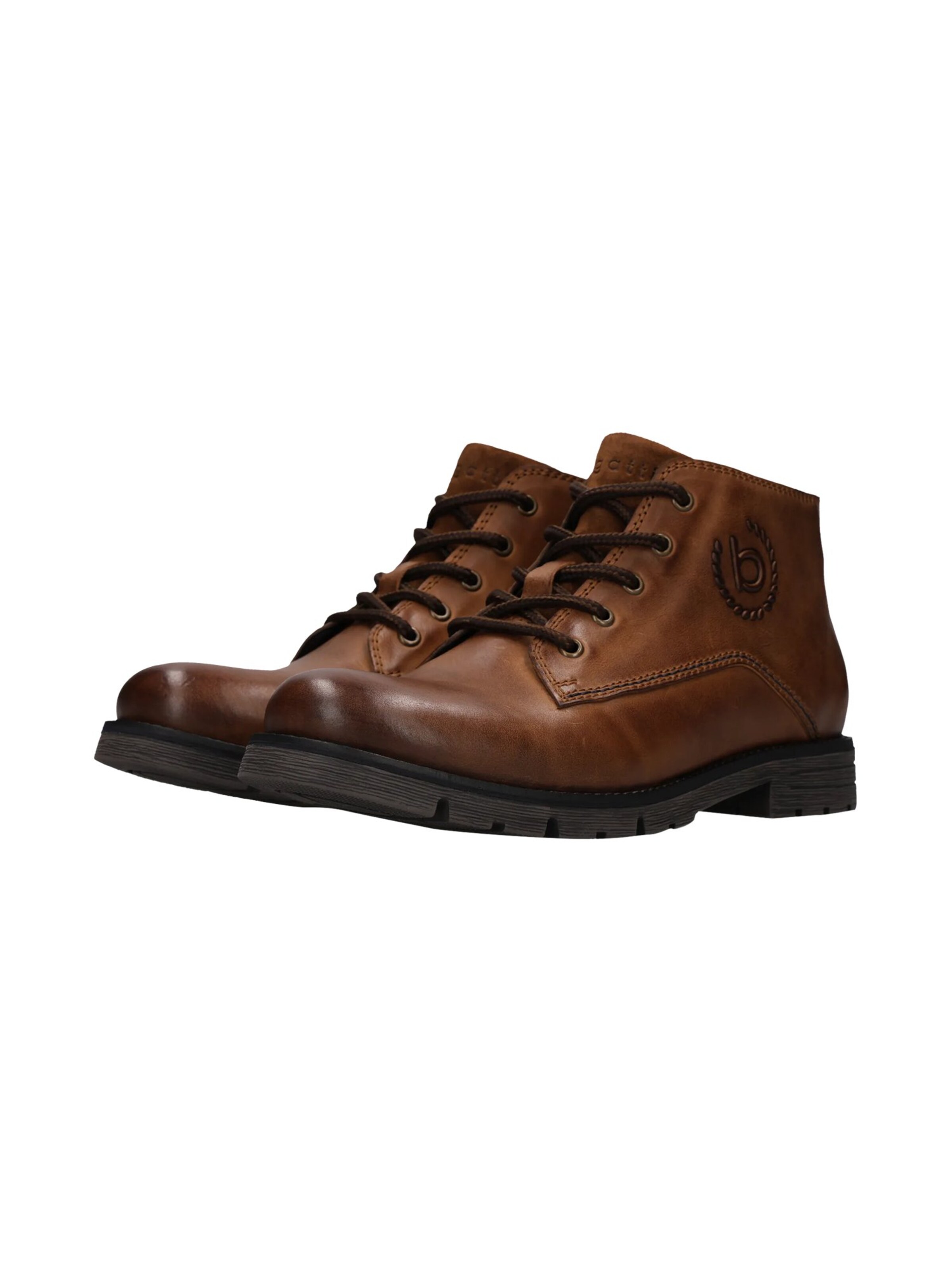 Boots stringati di bugatti in marrone