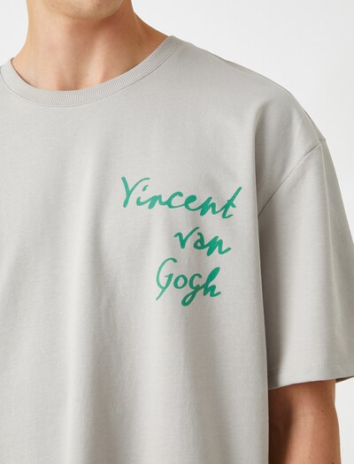 Koton Shirt in de kleur Lichtgrijs / Smaragd, Productweergave