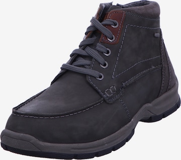 JOSEF SEIBEL Lace-Up Boots 'Lenny' in Grey: front