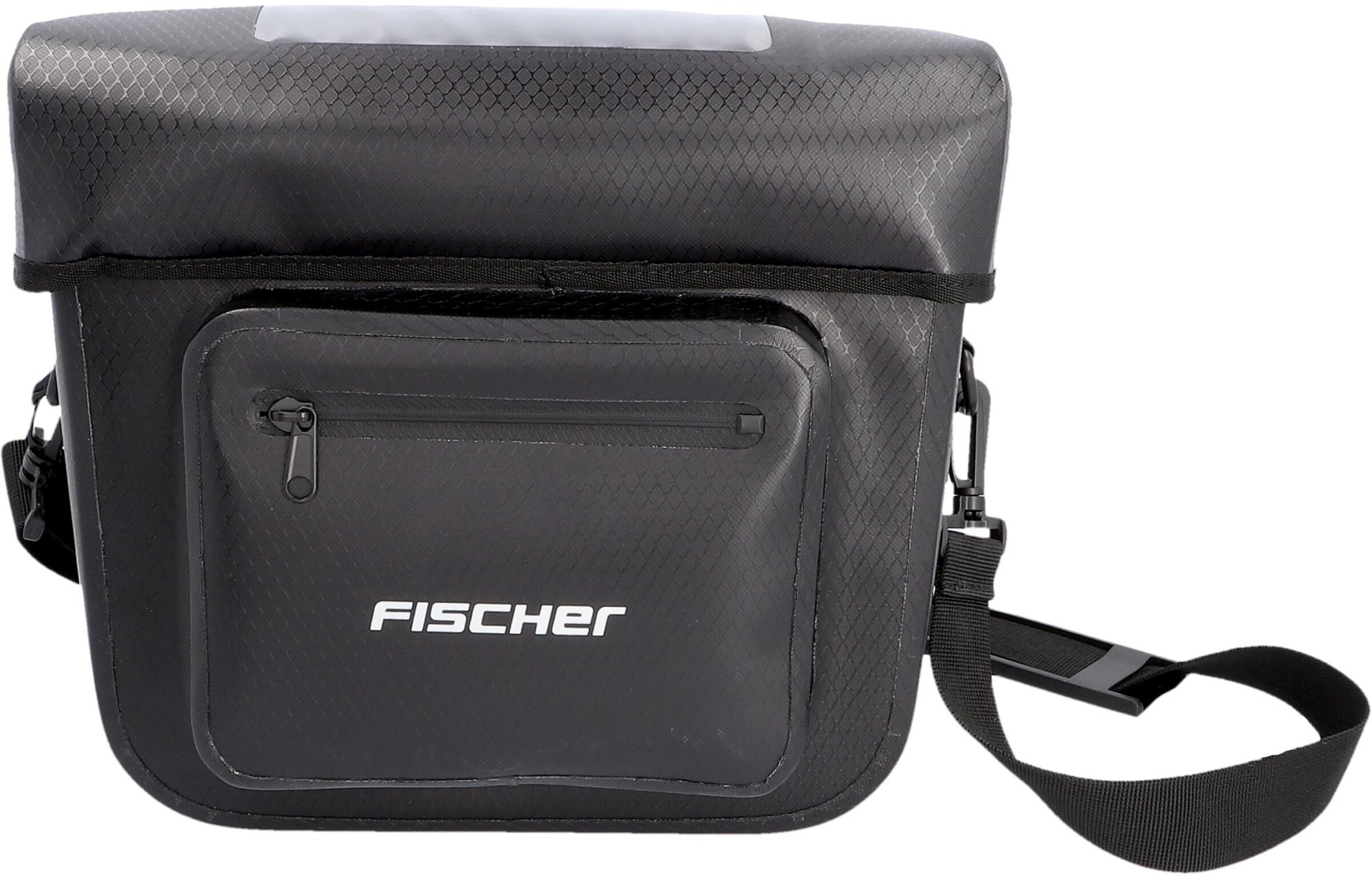 FISCHER Fahrräder Fahrradtasche in Schwarz: Vorderseite