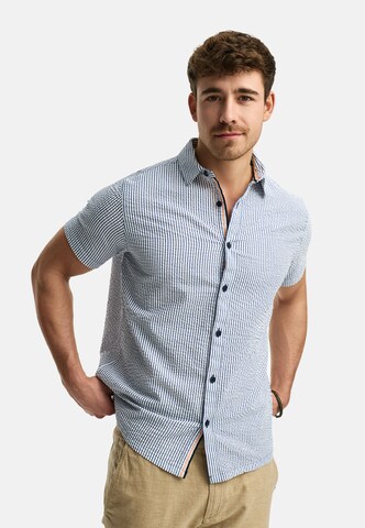 INDICODE JEANS Regular fit Button Up Shirt 'Maribo' in Blue