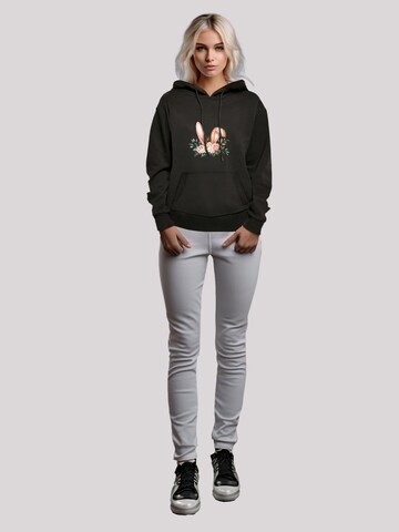 Sweat-shirt 'Blumen Osterhasen Ohren Dekor' F4NT4STIC en noir