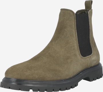 Bianco Chelsea Boots 'GIL' in Green: front
