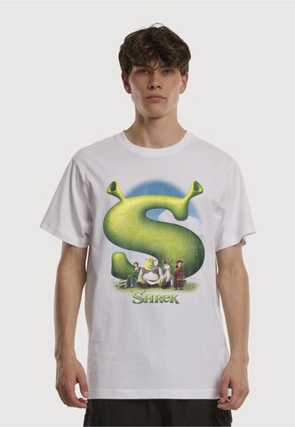 Merchcode Shirt 'Shrek Distressed' in White: front