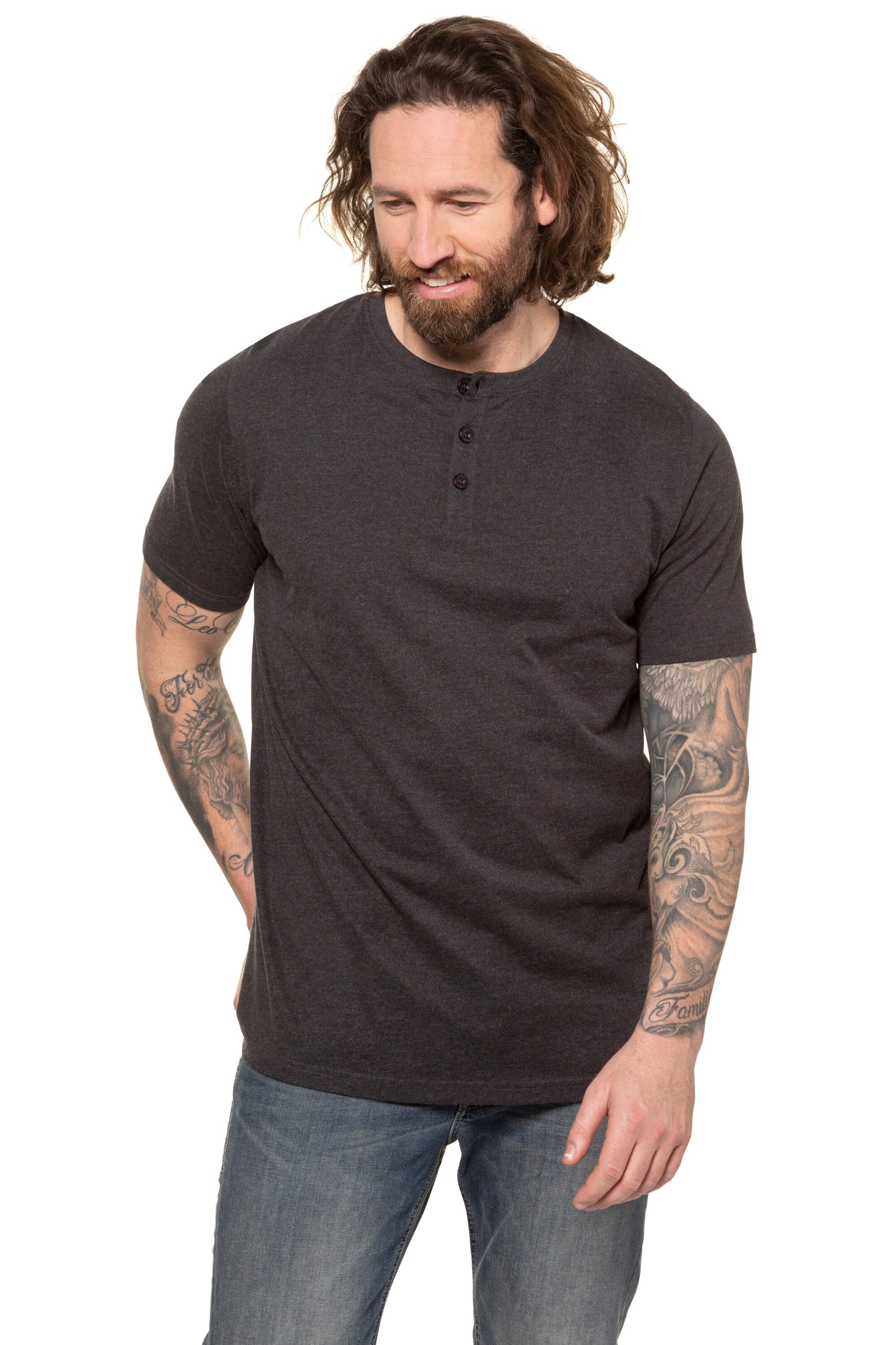JP1880 Shirt in Grau: Vorderseite