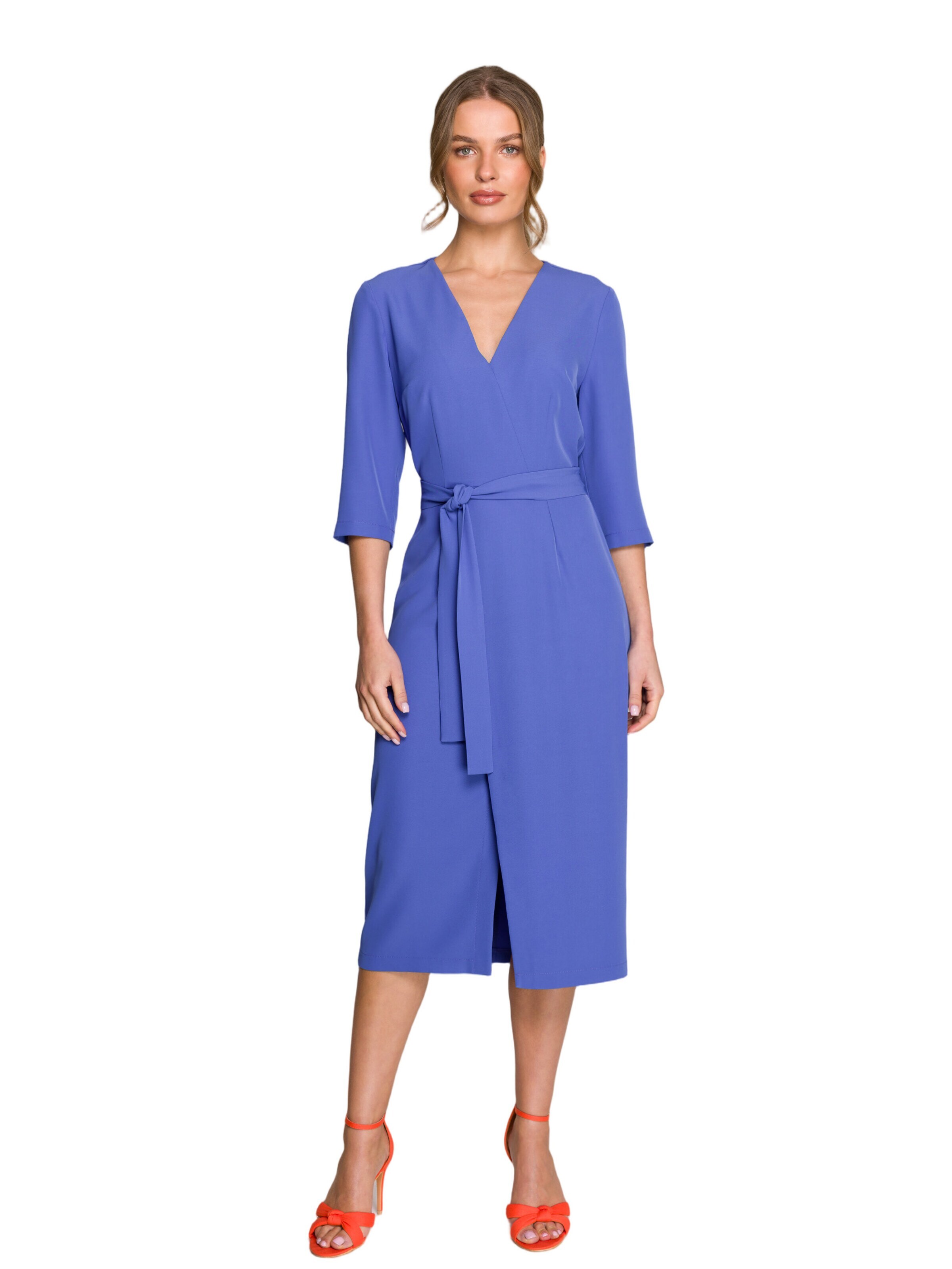 Rochie 'Sukienka z kopertowym motywem' de la Stylove pe albastru