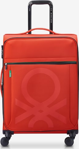 Trolley 'x United Colors of Benetton ' di Delsey Paris in arancione: frontale