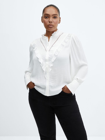 MANGO Blouse 'Jaky' in Wit: voorkant