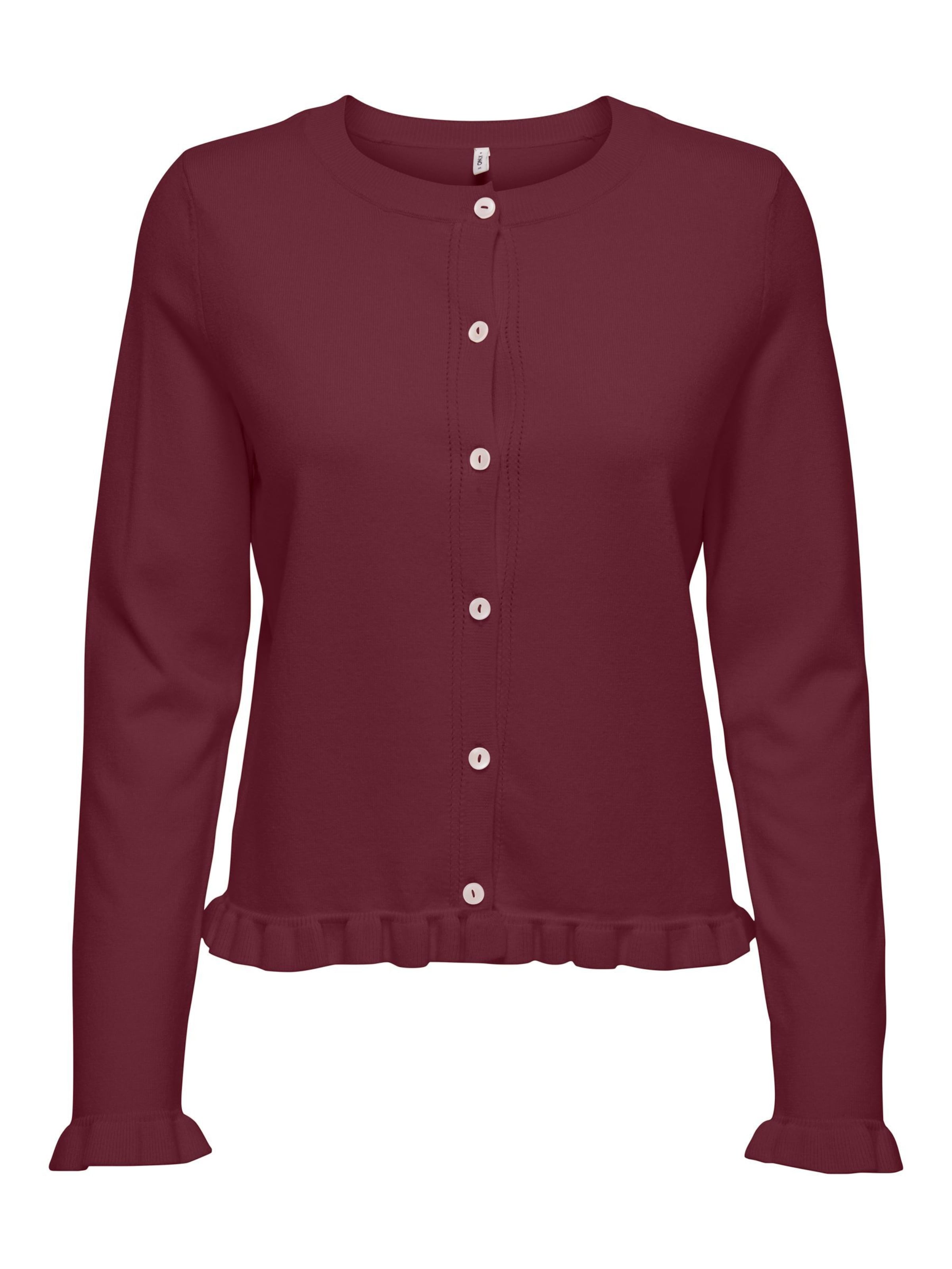 ONLY Gebreid vest 'ONLCinderel' in Rood: voorkant