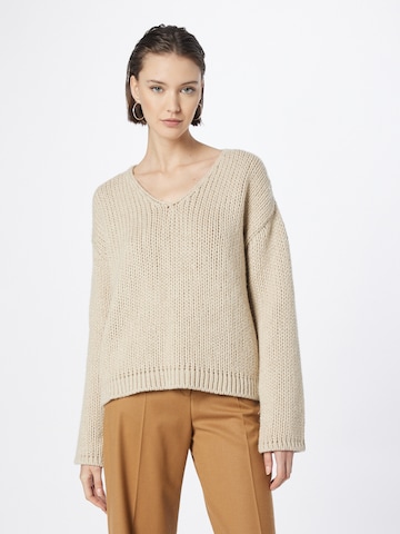 HUGO Red Sweater 'Sestrelly' in Beige: front