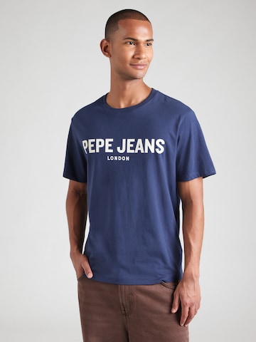Pepe Jeans - Camiseta en azul: frente