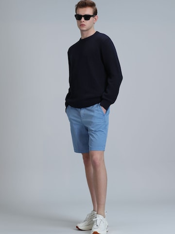 Coupe slim Pantalon chino 'ZEGLER' Lufian en bleu