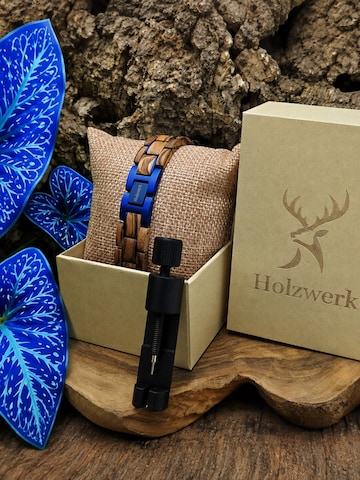 Holzwerk Armband 'SUEDSEE' in Blauw