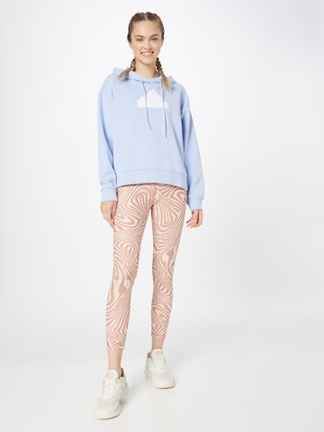 ADIDAS PERFORMANCE Skinny Sportbroek 'Essentials Printed' in Roze