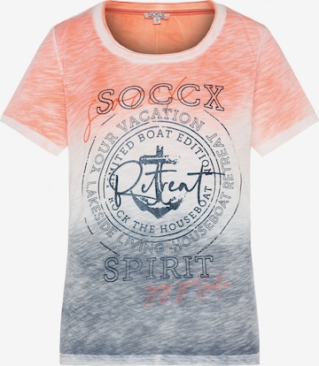 T-shirt 'Rock the Boat' Soccx en bleu : devant