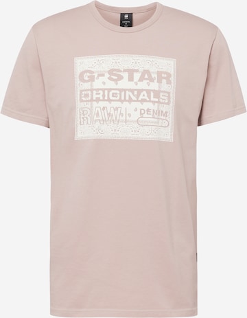 Maglietta 'Bandana' di G-Star RAW in lilla: frontale