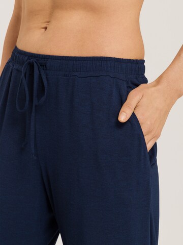 Hanro Pajama Pants ' Natural Elegance ' in Blue