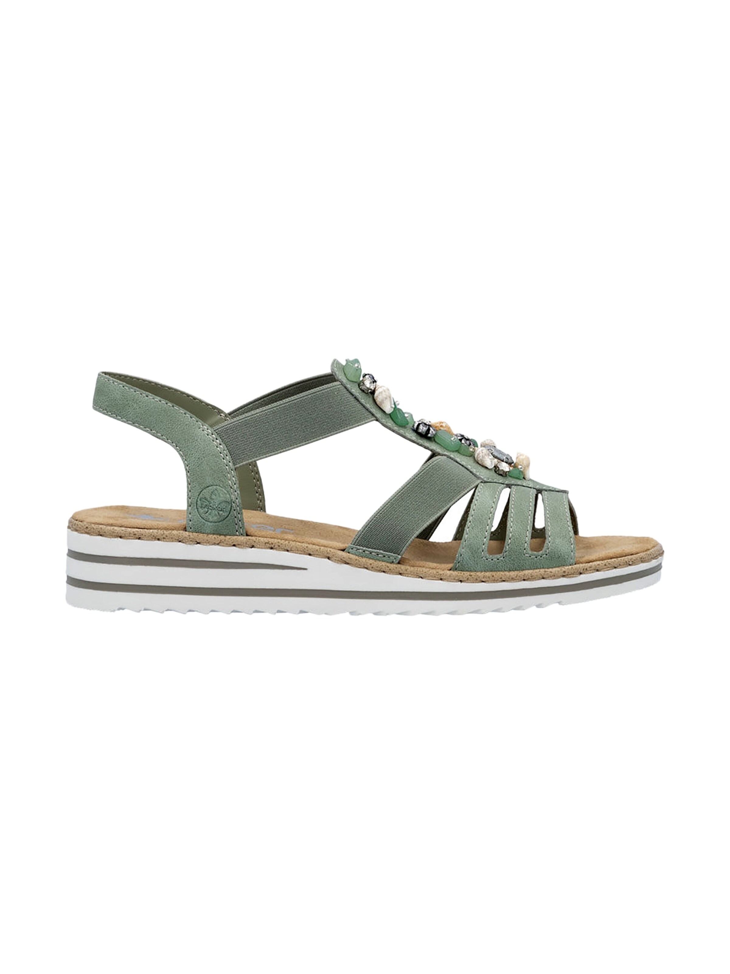Rieker - Sandalias en verde