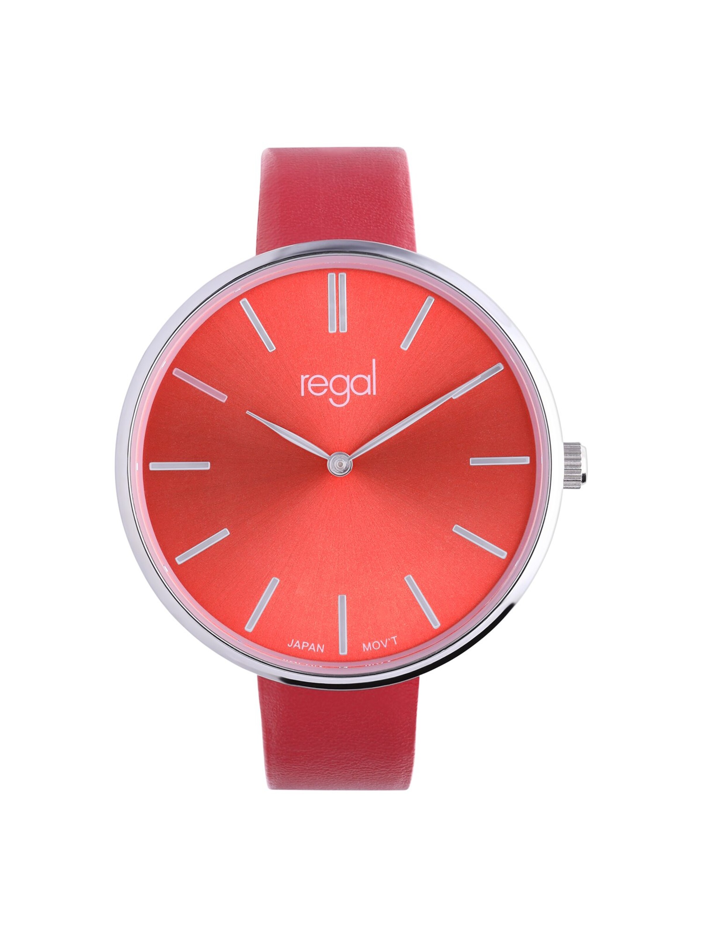 Lucardi Analog Watch 'Einfach' in Red: front