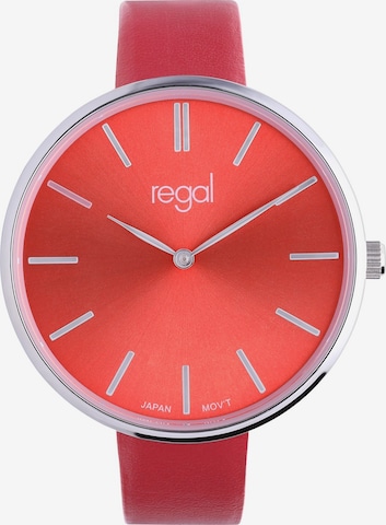 Lucardi Analog Watch 'Einfach' in Red: front