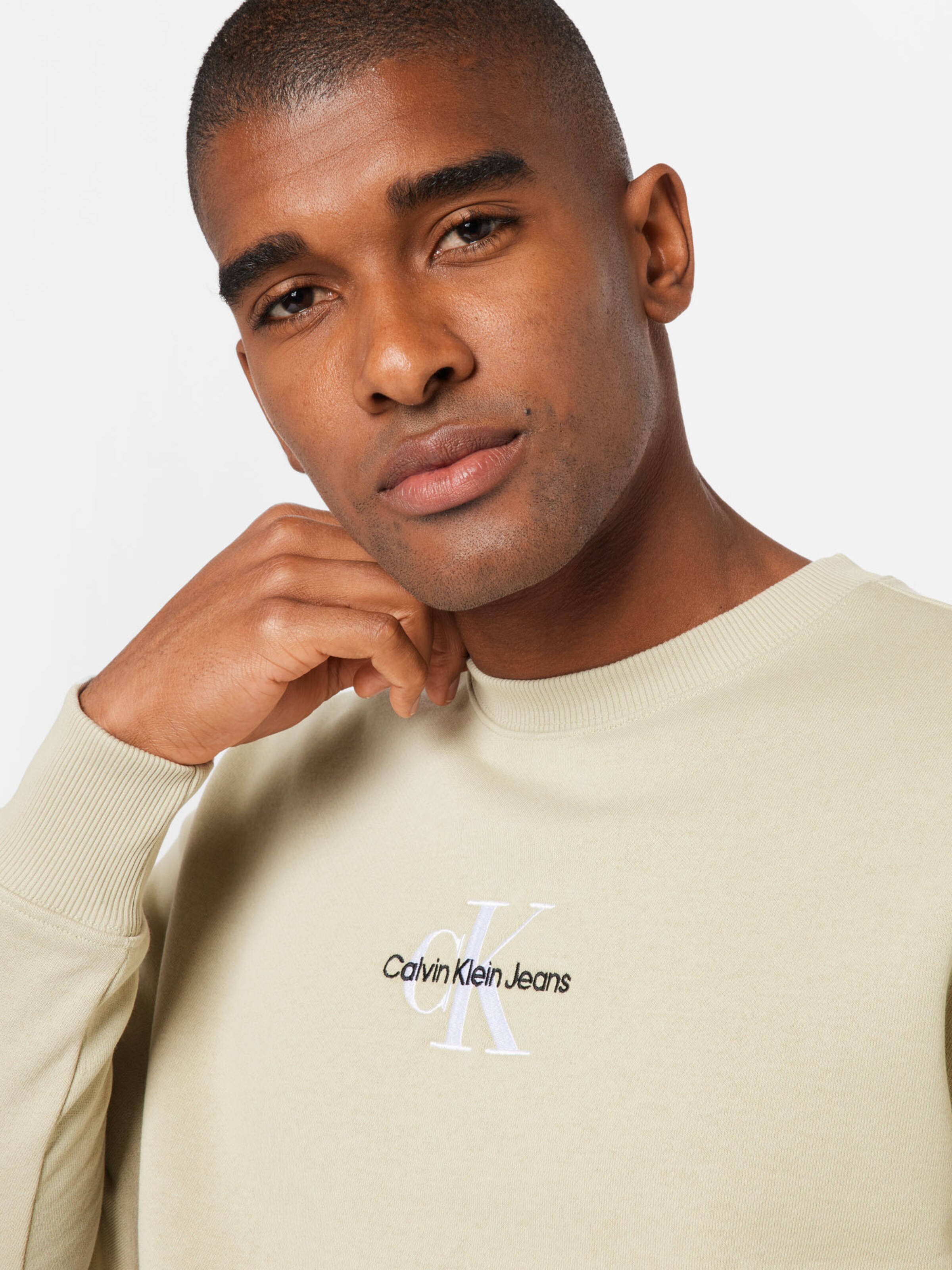 Männer Sweat Calvin Klein Jeans Sweatshirt in Apfel - QD64972